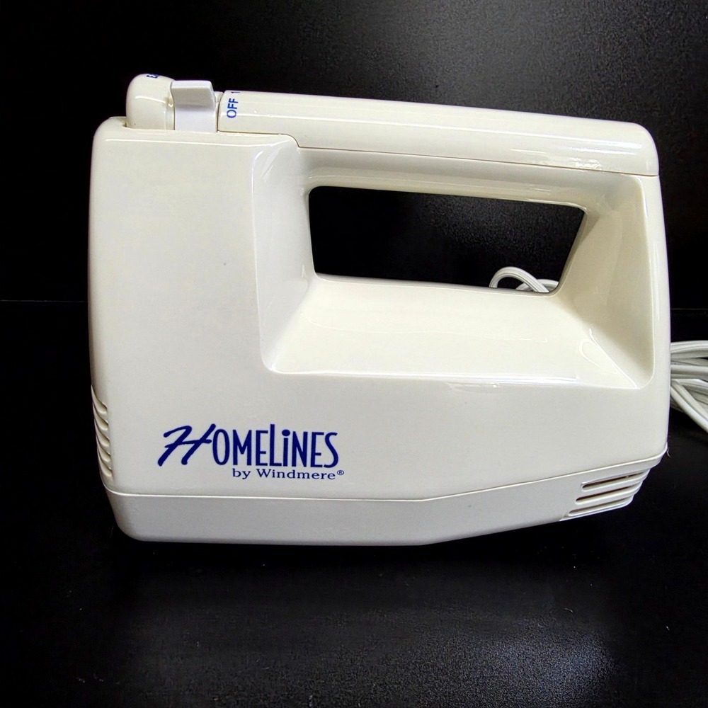 Windmere Homelines Hand Mixer Unisex OS White 3-Speed HLMXB-3 Retro Kitchen Tool